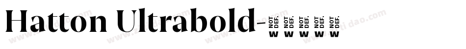 Hatton Ultrabold字体转换